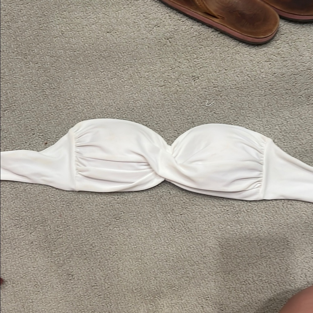 Veronica Beard White Bikini Top